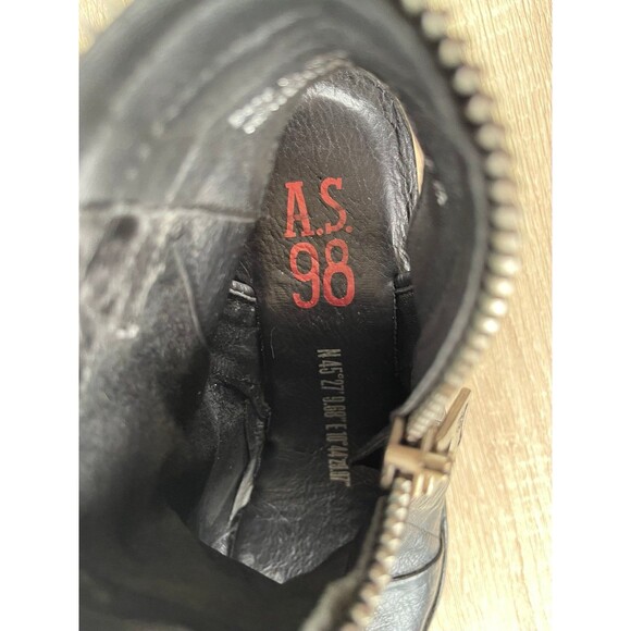 A.S.98 SANDALS NAYLOR WEDGES LEATHER SIZE 39/8.5 - Picture 9 of 12